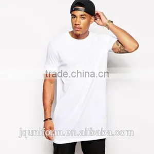 China Apperal Wholesale Men Clothing Blank High Quality Longline Tall Men's Cotton t Shirts thumbnail-1
