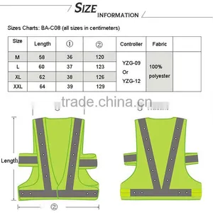 Reflective Police Security Uniforms Led Shirt/flashing Led Safety Vest thumbnail-5