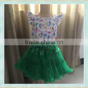Stock Sell Style Girl Wholesale Chiffon Fluffy Tutu Pettiskirt/kids Mini Dance Tutu Girls Casual White Skirt thumbnail-3