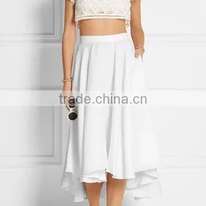 Cotton Sexy Skirt Ladies Wear Front Short Back Long Oem Service thumbnail-2