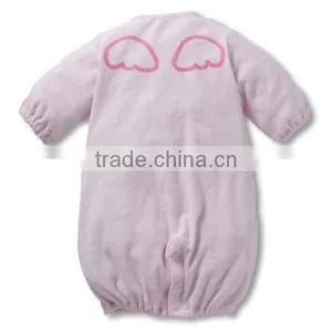 Sweet Heart Cartoon Letter Long Sleeve Flat Angle Baby Romper thumbnail-3