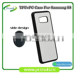 2d Sublimation Heat Transfer PC +TPU Silicon Blank Cell Phone Case With Metal Sheet for Prosub-Samsung S8 thumbnail-1