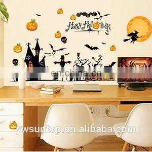 Halloween Theme Castle Pumpkin Bat Window/Wall Sticker Halloween Decoration Home Decoration thumbnail-2