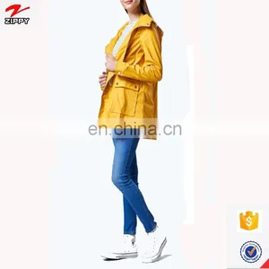 Women's Winter Outwear Yellow Color Ladies Warm Parka Hooded Jacket Coat thumbnail-2