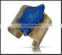 Brass Hand Cuff With Natural Stone thumbnail-1