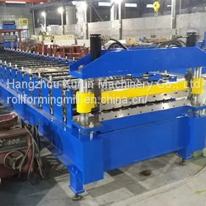 Roll Forming Machine IBR Roof Panel Trapezoidal Roofing Sheet Roll Forming Line Metal Profile Machines thumbnail-5