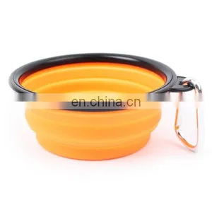 Dropshipping Cheap Portable Pet Folding Feeding Bowl Silicone Water Dish Feeder Puppy Travel Bowl, Random Color Delivery thumbnail-1
