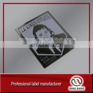 OEM Factory Bag Decoration Use And Metal Clip On Back Promotion Square Shape Custom Company Logo Metal Label thumbnail-1