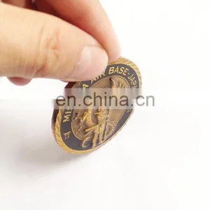 Custom Japan Knight and Dragon Antique Gold Challenge Coin Maker thumbnail-4