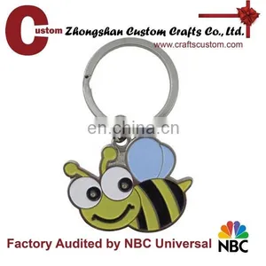 Cheap Stamped Bee Metal Key Ring thumbnail-1