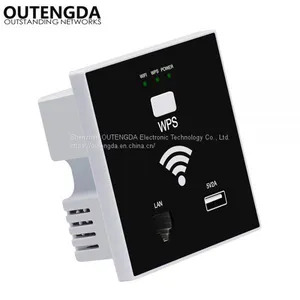 300Mbps Best Reliable Design POE 100v/220v in Wall AP WiFi Access Point for Hotel Wifi Hotspot WISP WPS Wireless AP Router for Hotel thumbnail-1