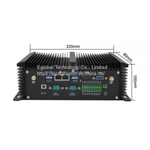 Industrial Fanless Mini PC i5 8250U 4 Cores 2 * DDR4 2 * COM Wind10 Linux Mini Desktop Computer VGA HDMI Wi-Fi thumbnail-1