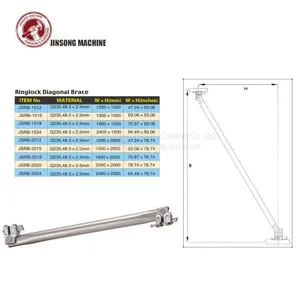 Ringlock Scaffolding Diagonal Brace thumbnail-3