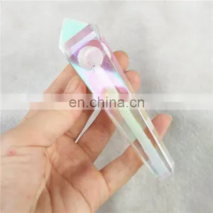 HQP-XJ20 HongQiang Smoking Accessories Natural Crystal Smoking Weed Engraved Logo Pipe Weed Smoking Pipes thumbnail-5