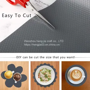 Shelf Liner Kitchen Drawer Mat, Refrigerator Liner Non-viscous EVA Material Waterproof and Durable Table Mat is Suitable for the Refrigerator Cabinet, Cabinet, Drawer Liners - Gray thumbnail-4