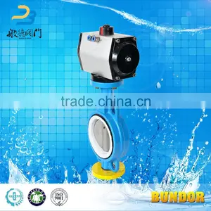 DN40-800 Cast Iron Wafer Connection Pneumatic Butterfly Valve With Prices thumbnail-3