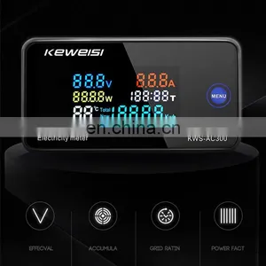 AC 220V 10A 100A Digital Voltmeter Ammeter Power Meter Voltage Tester Energy Volt Amp Watt Meter Electricity Monitor thumbnail-3