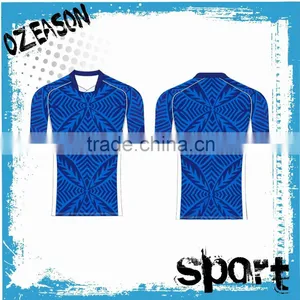 High Quality Custom Blue Rugby Football Jersey Latest Design Supplier's Choice thumbnail-3