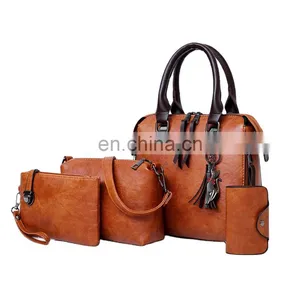 Hot Selling Luxury Women, Bag Handbags Pu Leather Handbag Lady 4 Pieces One Set Shoulder Bags Designer Tote Bag/ thumbnail-1