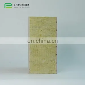 50 mm 75mm 100mm 250mm Thick Structural Workshop Silica Slate Fire Rated Roof Price Rock Wool Sandwich Panels thumbnail-5