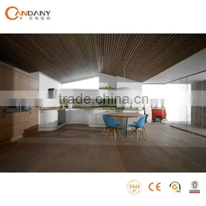 White Color Modern Kitchen Cabinet With PVC Film Finish Board(CDY-MK030) thumbnail-1