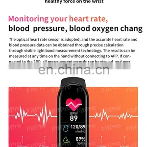 Hot Selling M6 Smart Bracelet Full Display Heart Rate Blood Pressure Mi Band 6 Smart Watch thumbnail-5
