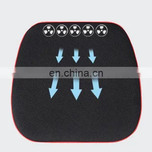 12v Air Conditioning Seat 3D Design Black Color Red Trim 5 Fans USB Plug Power Supply Home and Car Dual Use Seat Cover thumbnail-1