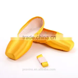 Satin Ballet Pointe Shoes, "Moonlight"Pointe Shoes With Wide Width High Box (5221B) thumbnail-4