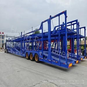 24 Meter Export Semi-trailer 10 Car Semi-trailer Export Russian Semi-trailer 3-axle Semi-trailer thumbnail-1