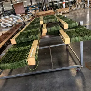Green Color 50mm Slats Basswood Venetian Blinds Manual Control System thumbnail-3