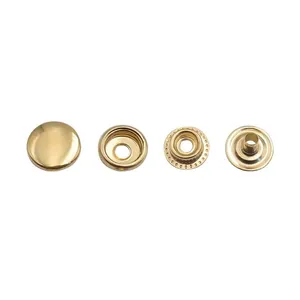 12mm 15mm 17mm 20mm Four Parts Metal Brass Fastener Press Snap Button for Clothes Jacket thumbnail-5