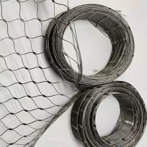 Flexible Wire Ferrule Cable Rope Mesh Net Wire Rope Zoo Fencing Mesh Stainless Steel Flexible Cable Wire Mesh Netting thumbnail-1