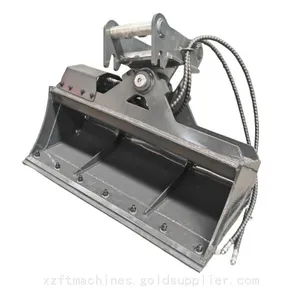 MS03 Wide 1000mm Hydraulic Adjustable Tilt Bucket Haevy Duty Earthmoving Bucket Customized Excavator Tilting Buckets thumbnail-1