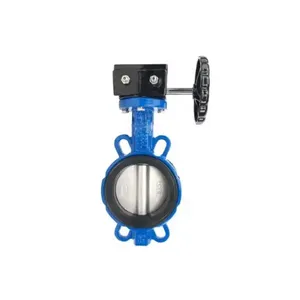 PN16 150LB Ductile Iron Turbine Butterfly Valve Worm Wheel PTFE Seal Manual Lug Wafer Type Butterfly Valve thumbnail-4
