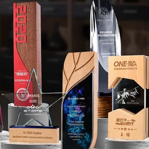 In-Stock Wholesale & Customization: Premium Wooden and Crystal Trophies—Outstanding Awards for Employee Appreciation and Service Recognition thumbnail-4