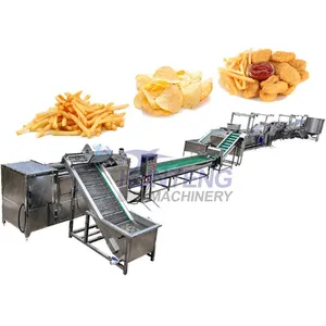 Continuous Potato Chip Fryer Potato Bubble Cleaning Slicing and Frying Equipment EPC thumbnail-1