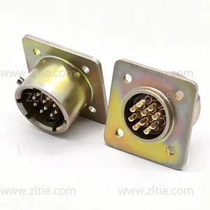 ZH127 Series Connector Shell Size 14 10pin Male Flange Socket Solder – СНЦ127-10/14ВП127-1-В thumbnail-1
