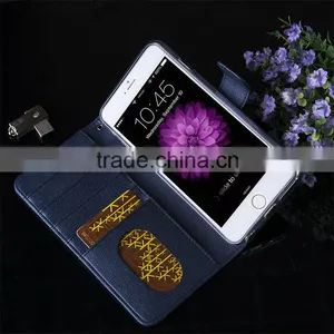 PU Flip Leather Case With Card Slot, Fashion Wallet Dairy Cover Case With Factory Price For IPhone 6 Plus thumbnail-3