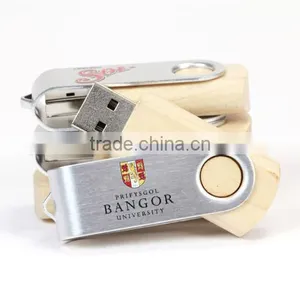 Promotional Gift Swivel USB Key Wood 8gb thumbnail-4