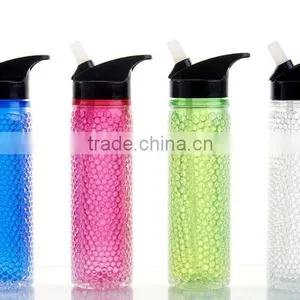 22oz PBA Free Plastic Tritan Double Wall Ice Mug Freezer Beer Mug With Ice Beads Gel thumbnail-1
