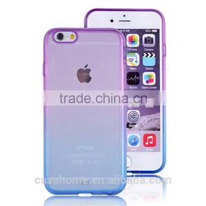 Plastic Mobile Phone Case for Samsung Galaxy s6 Gradient Colors Transparent Tpu Case Cover thumbnail-4