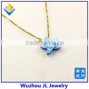 Synthetic S925 Silver 18K Chain Sea Star Opal Necklace With High Quality for Dresses Jewelry thumbnail-2