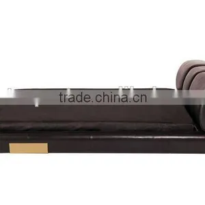 Modern Design Bedroom Furniture Set Genuine Leather Trundle Bed and Wood Bedroom Set thumbnail-2