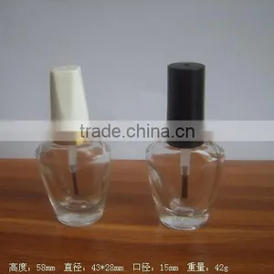 Free Samples 10ml Nail Polish Bottles Screw Cap With Brush Small Empty Cosmetics Packaging Clear Glue Glass Bottles thumbnail-1