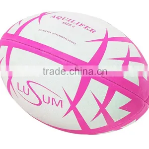 Pink And White Rugby Ball thumbnail-1
