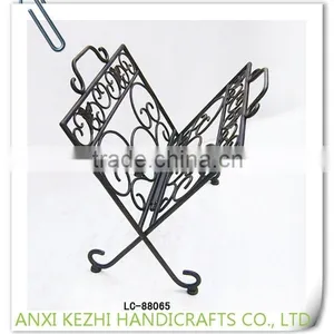 LC-85715 Factory Supplier Wrought Metal Iron Library Magazine Rack thumbnail-4