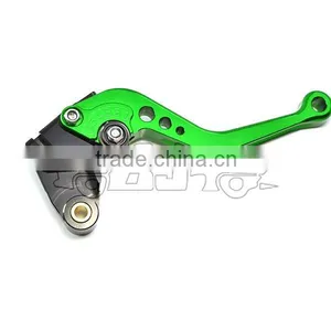 BJ-LS-002 Custom Green Short Motorcycle Cnc Clutch Brake Levers for ZX6R / ZX636R / ZX6RR thumbnail-5
