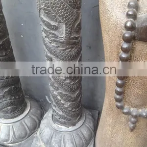Antique Garden Stone Dragon Pillar thumbnail-3
