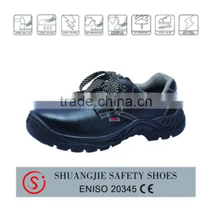 Latest Low Cut Leather Upper PU Injection Sole Safety Shoe With Steel Toe and Plate thumbnail-1