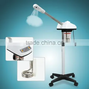 Vertical 2 IN 1 Desktop LED Magnifier Lamp FACIAL Skin Checking FACE OZONE Hot Spray STEAMER Salon SPA 5X thumbnail-1